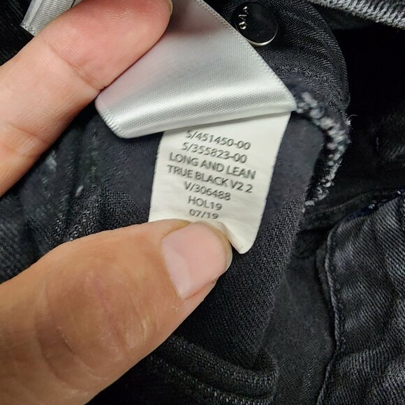 GAP Jeans Womens 29 Petite Black Stretch Mid Rise Long And Lean Flare - Picture 13 of 14